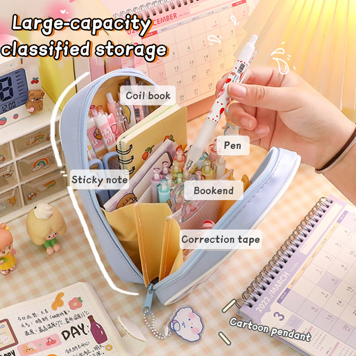 Kawaii Transparent Pen Case